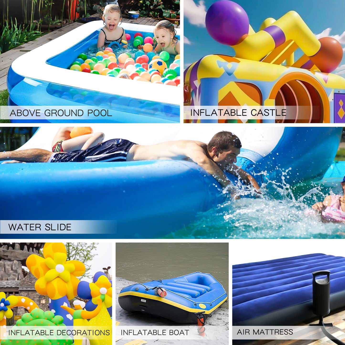 Inflatable Patch Repair Kit - Waterproof TPU Pool Repair Tape, Heavy Duty Repair Patch for Air Mattress, Bounce House, Inflatable Toys, Tent, Swimming Ring - 10 Packs of 2.5in x 2.5in, Square